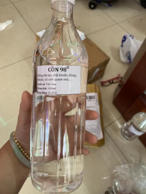 1 Lít Cồn (Ethanol) Tinh Khiết 98% - Dùng Trong Mỹ Phẩm - Thực Phẩm