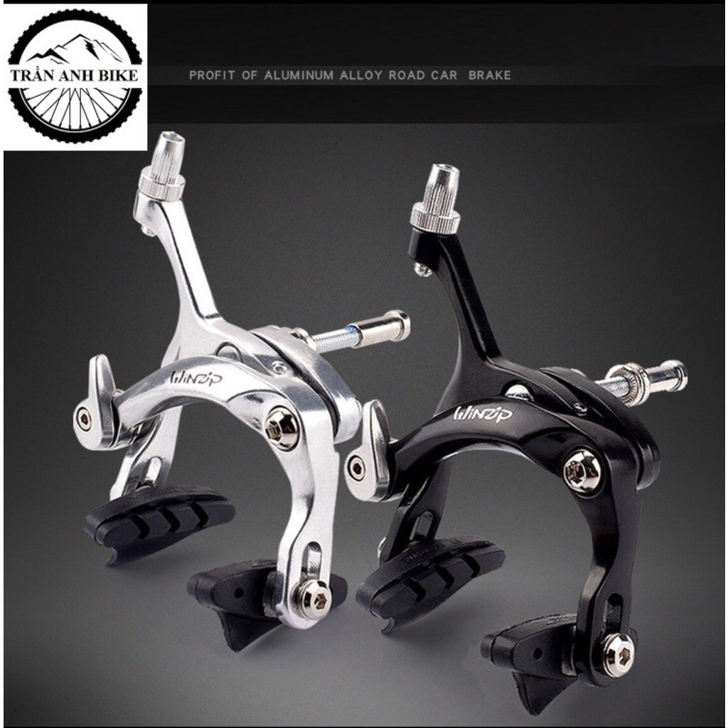 Bộ ngàm thắng road nhôm xe đạp 3 lá Winzip - BN3lwinzip