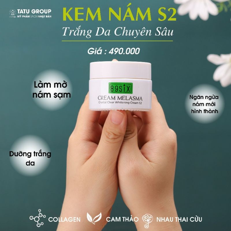 Kem nám trắng da S2 TATU CREAM MELASMA chiết xuất từ nhau thai cừu, collagen, cam thảo. 30Gr