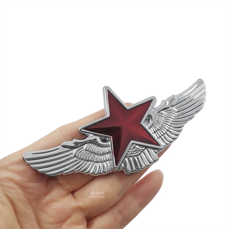 1 x Miếng Dán Logo Kim Loại Hình Ngôi Sao