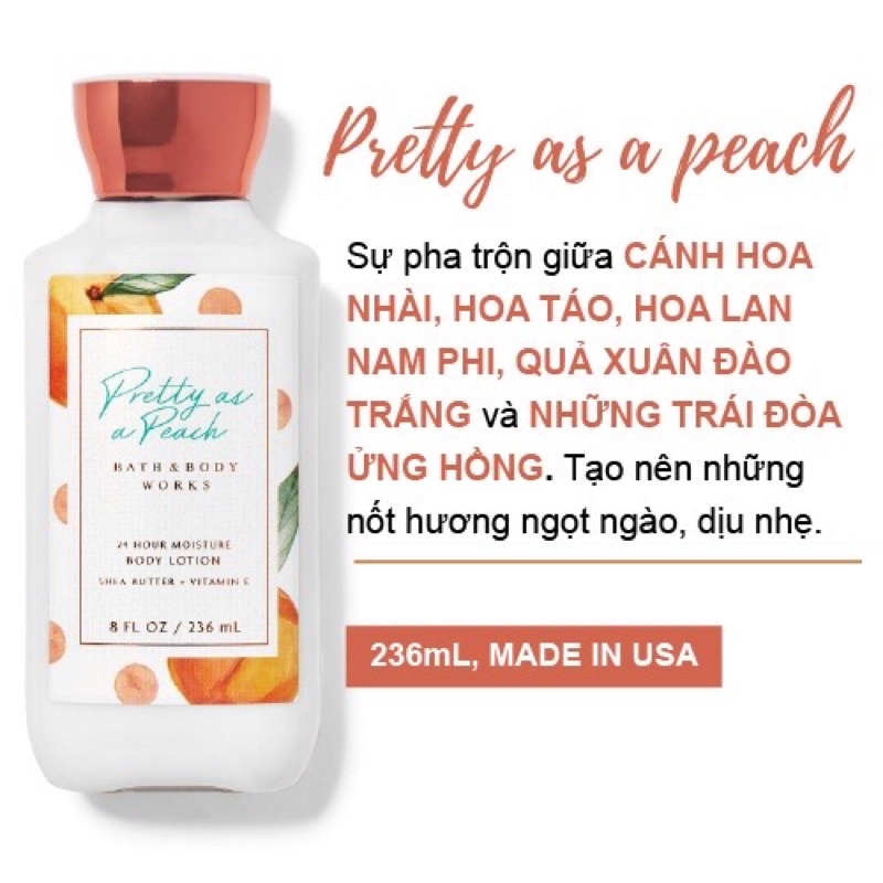 LOTION DƯỠNG THỂ BATH BODY WORKS PRETTY AS A PEACH 236ML