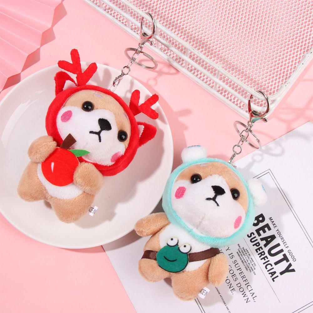 RAINBOW Móc Khóa Hình Chú Chó Corgi Mềm Mại Đáng Yêu