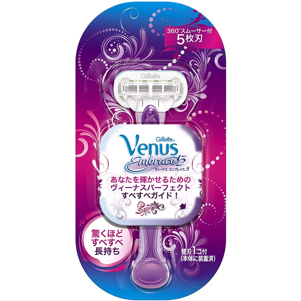 Denshitaro [Hàng Nhật] Dao cạo Gillette Venus Embrace 5 lưỡi cho nữ  D00-651