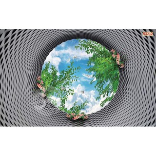 Tranh dán tường trần nhà 3D