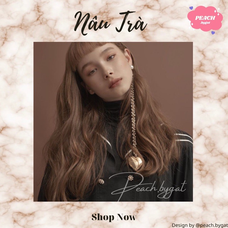 Thuốc nhuộm NÂU TRÀ peach.bygat,peach.bygat,peach.bygat | BigBuy360 - bigbuy360.vn