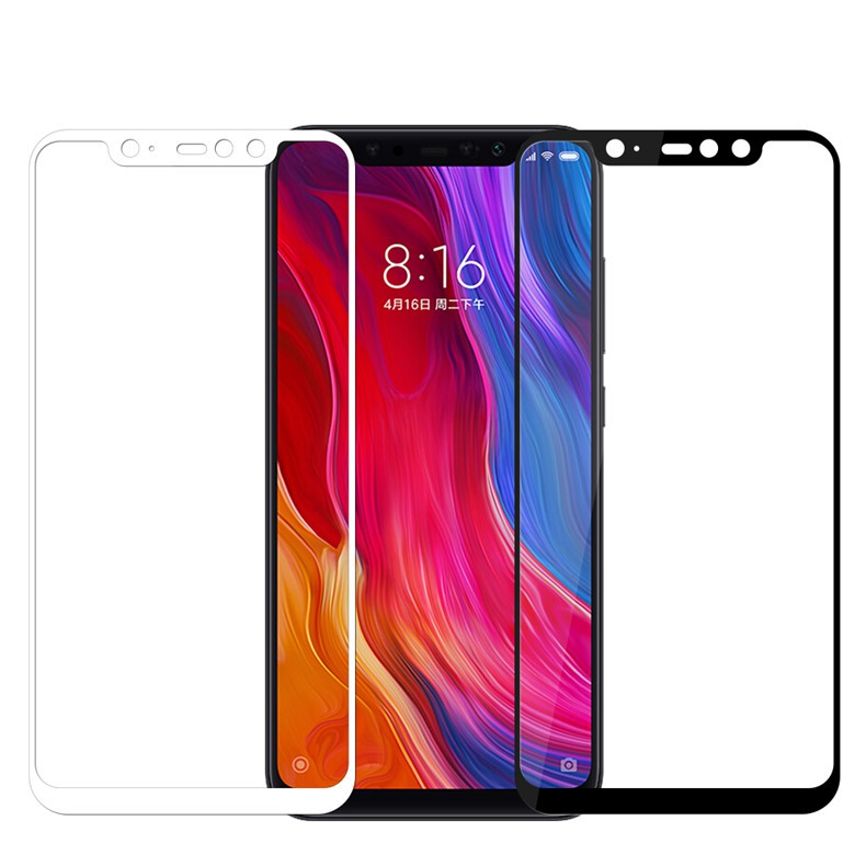 Kính cường lực cong 5D bảo vệ màn hình cho Xiaomi Focophone F1/6X/A2/5X/A1/Mi8/Mi 8SE/ Redmi 6 Pro/Note 6 Pro