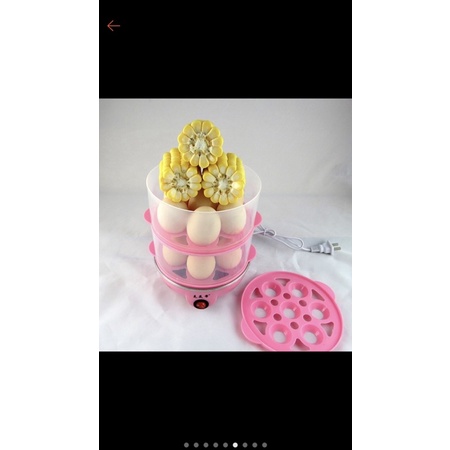 Máy luộc trứng và hấp thực phẩm Mini Egg - 2 tầng - pa-618