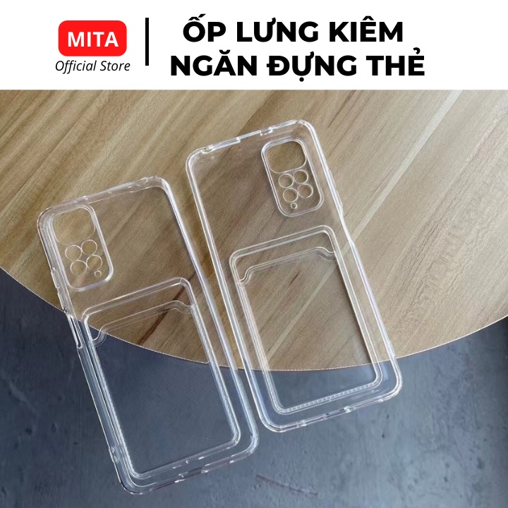 Ốp lưng Xiaomi Redmi kiêm ngăn đựng thẻ 9 9A 9C Note 8 9 10 10Pro 11Pro Poco X3 M3 F3 K40 Pro Mi 11Lite 11i ultra