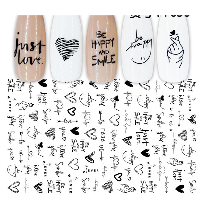 sticker trang trí nail f636