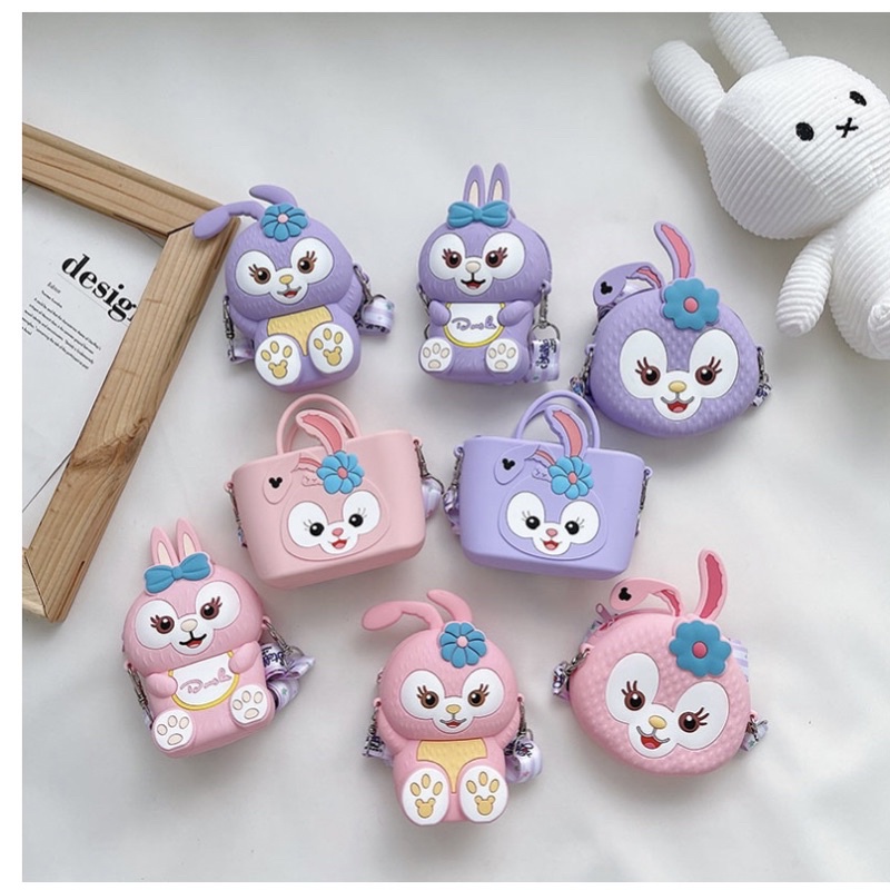 [SIZE MINI] Túi đeo chéo cho bé silicon hình thỏ Stella Lou, cáo Lina Bell xinh xắn cho bé phong cách Hàn Quốc