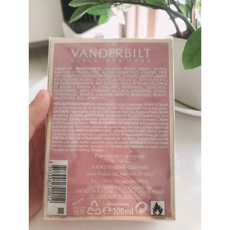 [CÓ SẴN] NƯỚC HOA NỮ VANDERBILT PHÁP EDT