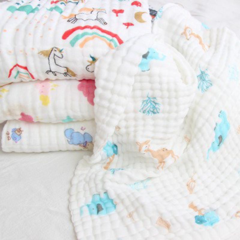 khăn tắm xô nhăn 6 lớp siêu dầy cho bé