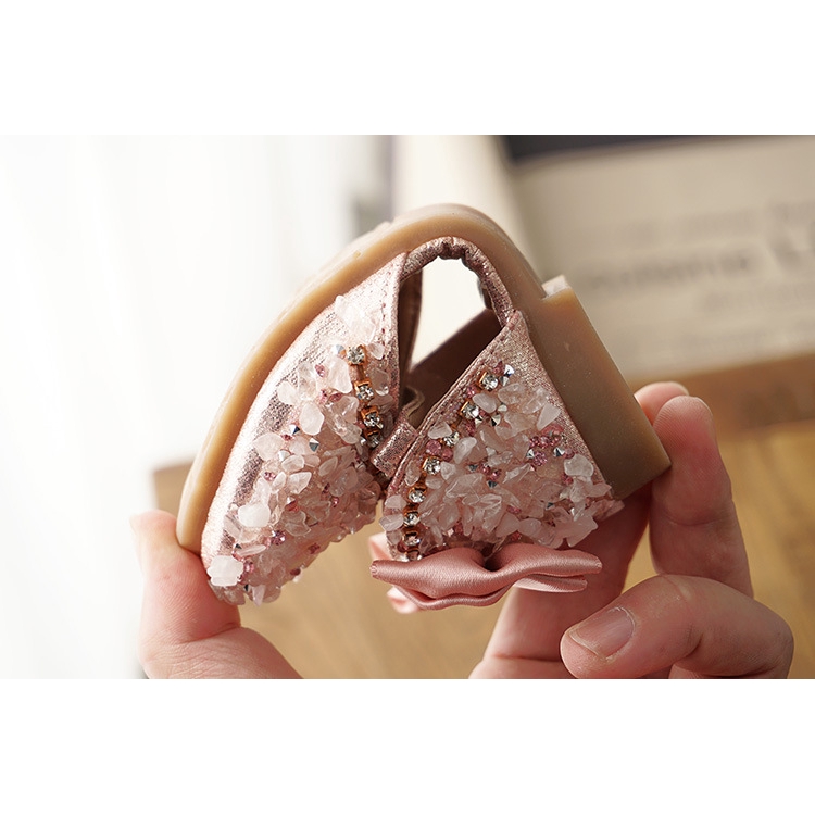 Giày Búp Bê Đính Kim Sa Và Nơ Phong Cách Hàn Quốc Size 21-36