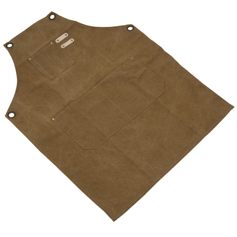 Tạp Dề Nấu Ăn Vải Canvas Màu Be Chống Bẩn Cho Thợ Làm Tóc