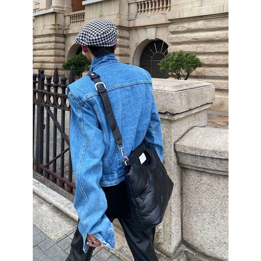 Áo Khoác Denim Cao Cấp Dáng Rộng Phong Cách Retro Văn Hóa 21Ss