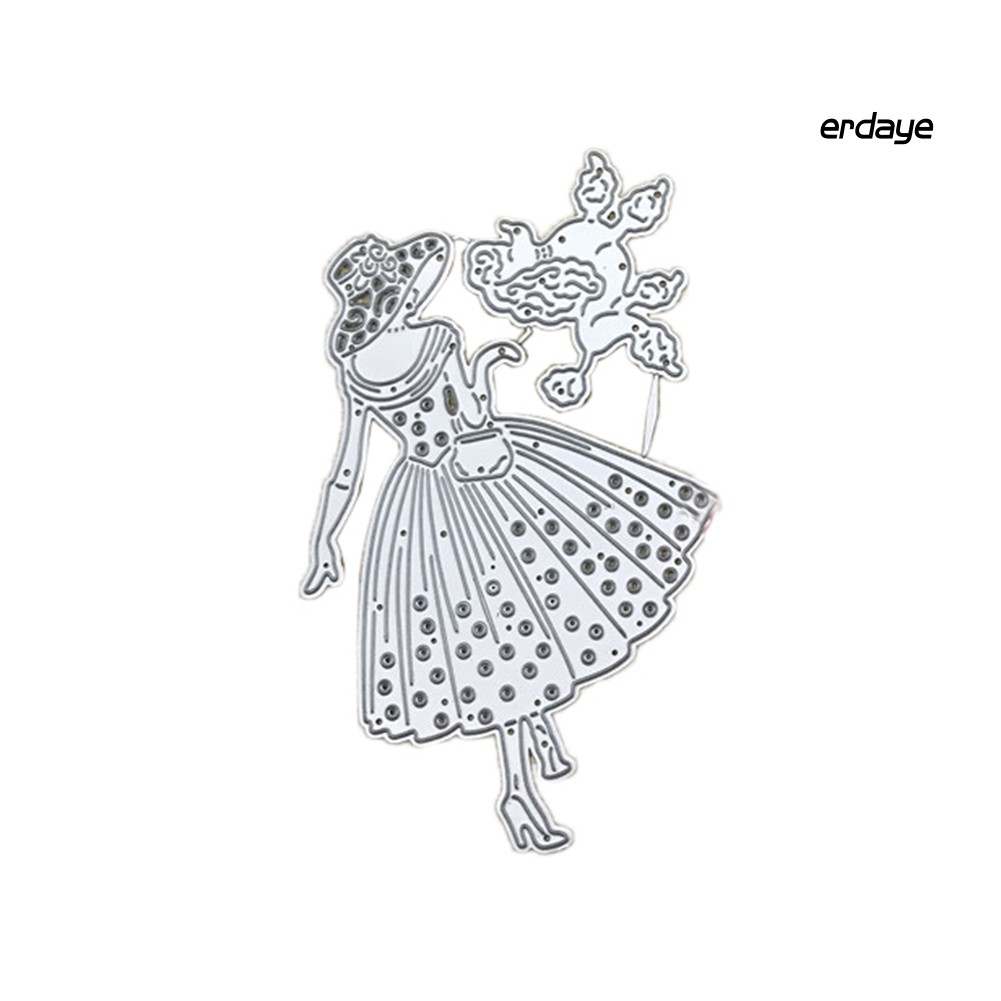 Khuôn Cắt Giấy Làm Từ Kim Loại Hình Chú Chó Trang Trí Scrapbook