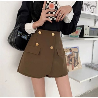 Quần Giả Váy Vạt 4 Cúc ❤️ Phong Cách Hàn Quốc❤️Đủ Màu Đen,Trắng M004