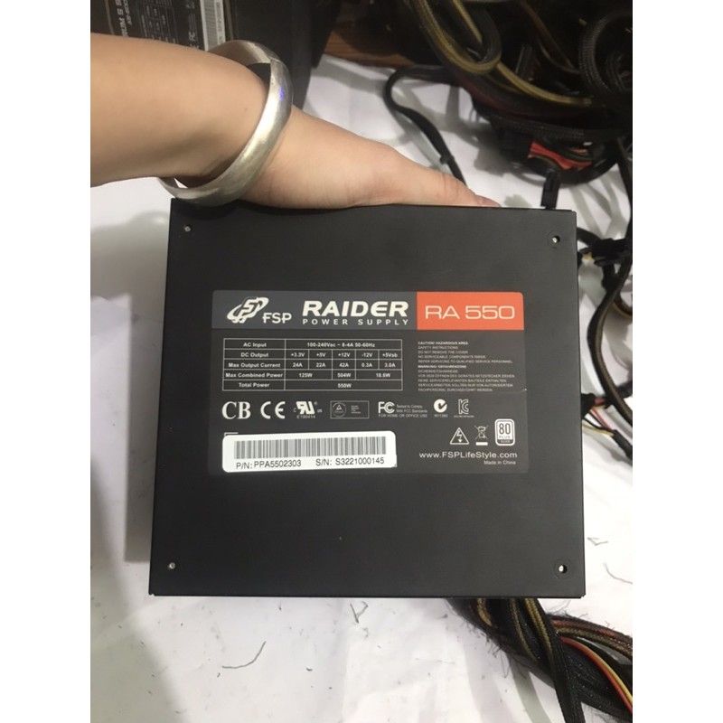 Nguồn FSP Raider 550w chuẩn 80plus silver hàng tháo máy