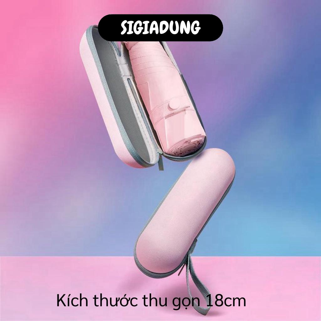 [SGD] Dù Gấp Gọn - Ô Dù Cầm Tay Mini Đi Mưa, Nắng Chống Tia UV Kèm Hộp Tiện Dụng Bỏ Túi 7915