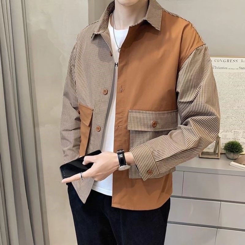 Áo Sơ Mi Nam Dài Tay Sọc Dọc Thời Trang Hàn Quốc