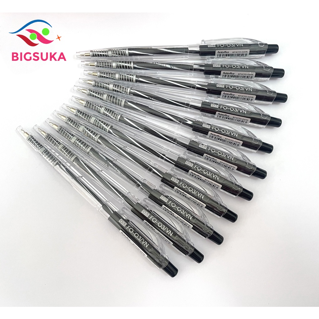 Bút bi Thiên Long xanh FO-03 đầu bút 0.5mm BIGSUKA