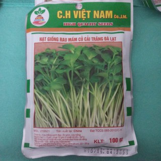 (Gói 100g) Hạt Giống Cải Mầm ( Mầm Củ Cải Trắng Đà Lạt ) - Công ty TNHH C.H Việt Nam