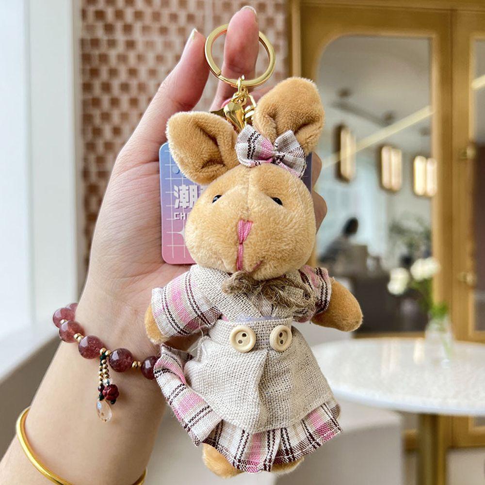 Móc Khóa Thỏ Bông Hoạt Hình Đáng Yêu Dành Cho Nữ