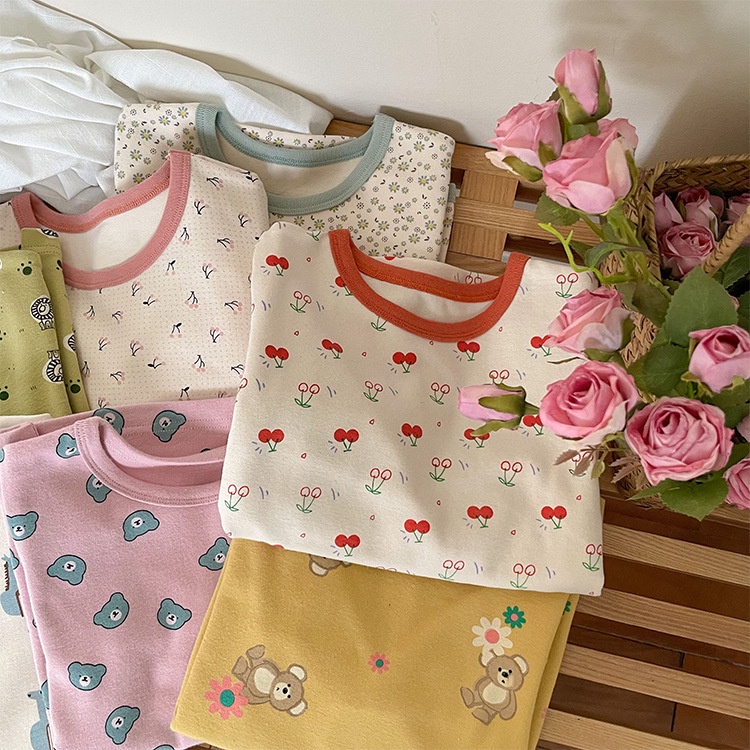Bộ Thu Đông Bé Gái, Bộ Ngủ Dài Tay, Bộ Dài Tay Bé Gái, Ambb Kids Cho Bé Trai Và Bé Gái Từ 1-5 Tuổi ( 8-27kg)-2023