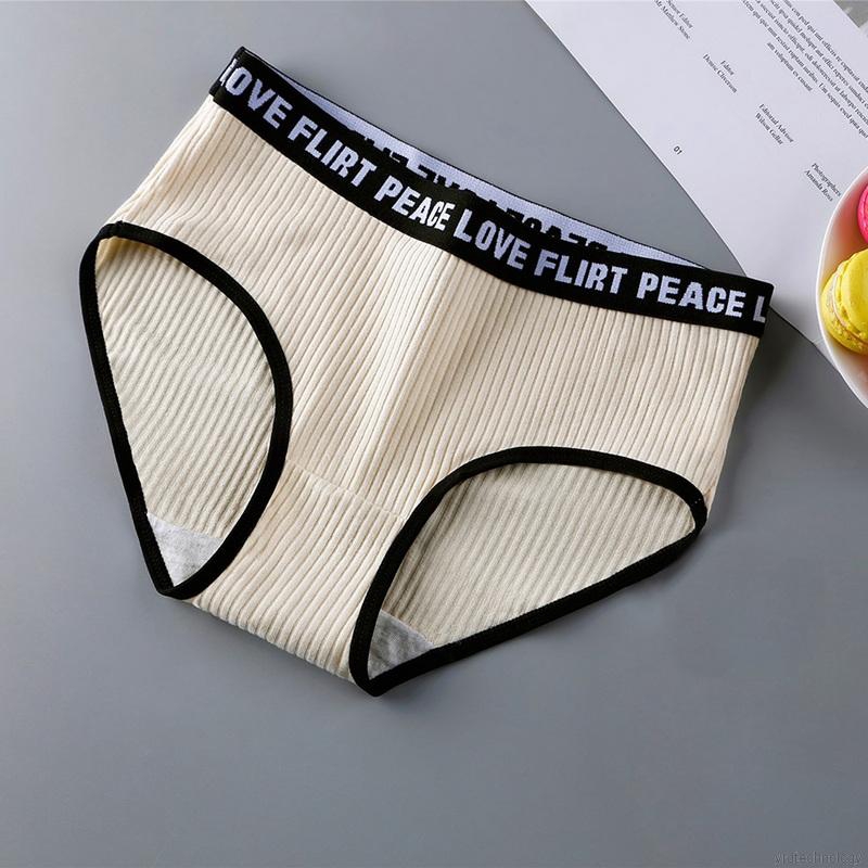 Women Comfort Breathable Letters Waist Yoga Girl Panties | WebRaoVat - webraovat.net.vn