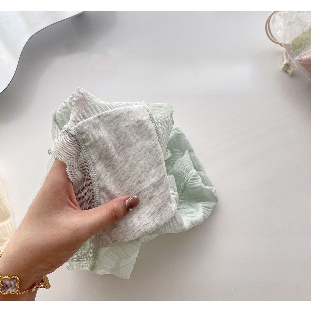 Quần Lót cotton Phối Ren Thoáng Khí Quyến Rũ Dành Cho Nữ