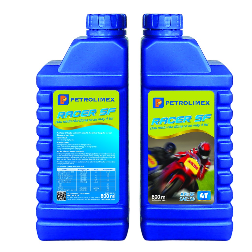 Dầu động cơ xe máy chất lượng cao PLC RACER SF 800ml