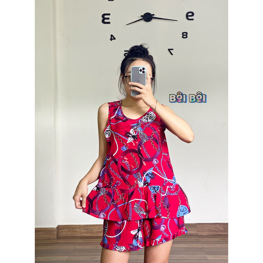 Đồ bộ SÁT NÁCH + QUẦN ĐÙI tole / lanh mặc nhà