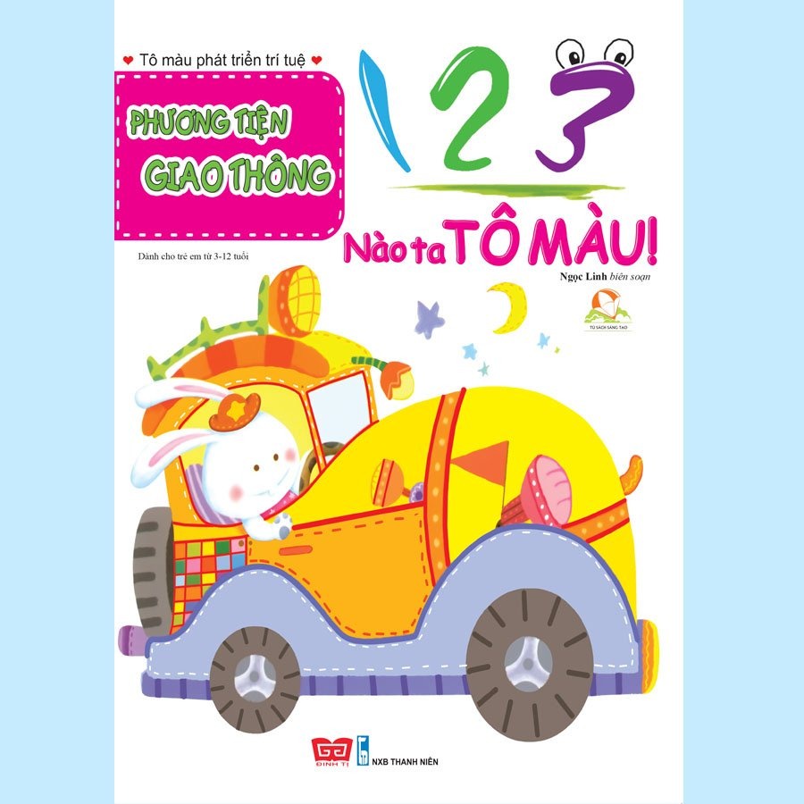 Sách - 123 nào ta tô màu! - Phương tiện giao thông