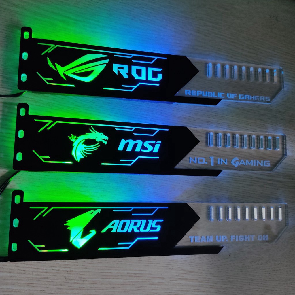 Đỡ chống xệ card màn hình logo Aorus Led RGB đồng bộ Hub Coolmoon Controller Coolmoon giá tốt