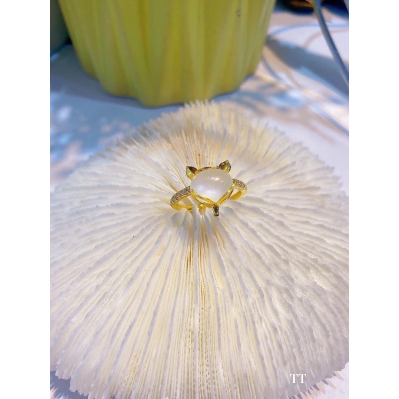 Nhẫn hồ ly baby mẫu mới bọc vàng 10kara