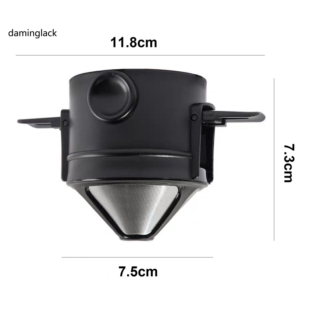 daminglack Household electrical appliances Black Color Coffee Dripper Drip Coffee Filter Supplies Heat Resistant for Home