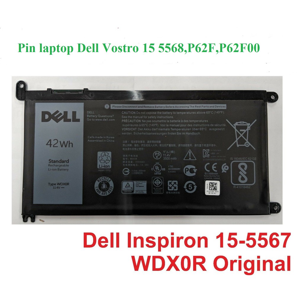 ⚡️ Pin laptop Dell Vostro 15 5568,P62F,P62F00