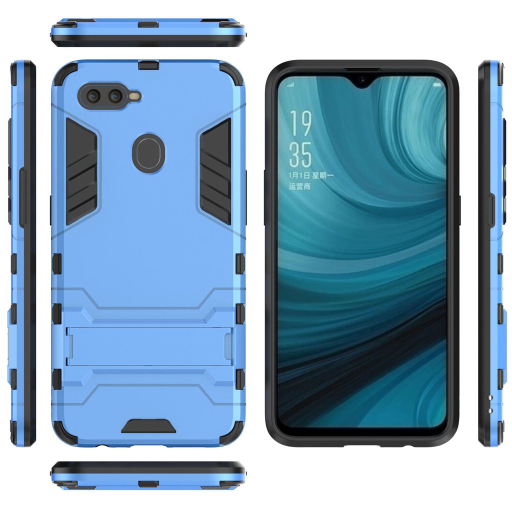 Ốp lưng chống sốc Iron Man cho Oppo A5s - Bo viền mặt trước máy, chân chống lưng máy tiện lợi | BigBuy360 - bigbuy360.vn