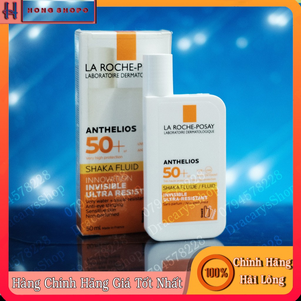 Kem Chống Nắng La Roche Posay Anthelios Shaka fluid SPF50+ dạng sữa lỏng nhẹ Thế Hệ Mới 50ml thích hợp cho mùa hè