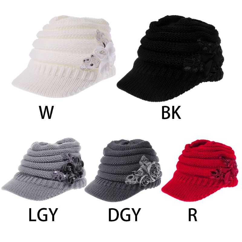 Mũ Beanie Dệt Kim Thời Trang Mùa Đông Cho Nữ