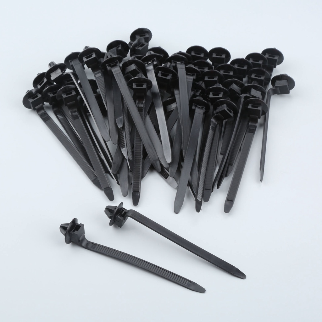 Set 50 Kẹp Dây Cáp 92Mm X 5Mm Màu Đen Thông Dụng Cho Xe Hơi