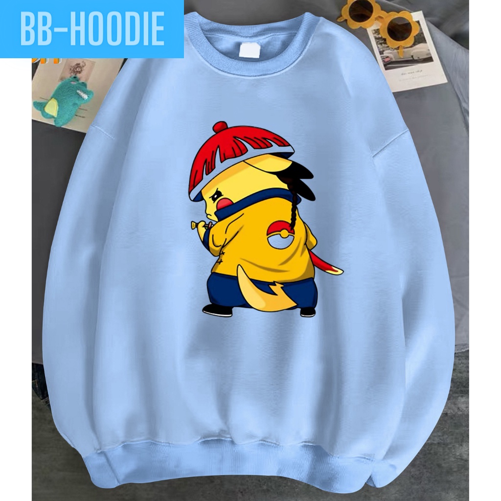 ÁO SWEATER PHOM NAM NỮ UNISEX IN PIKACHU HOT HOT NHIỀU MÀU