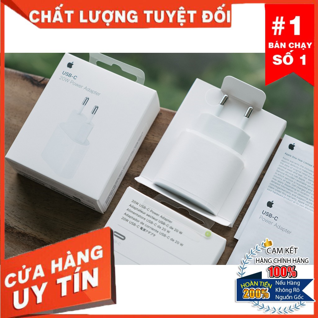 Củ Cáp Sạc Nhanh 20W Chuẩn PD Chính Hãng APPLE Dòng IPhone 11/11Pro/11Promax/12/12Pro/12Promax - Bảo Hành 1Tháng 1 Đổi 1