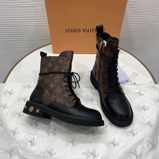 Bốt boot lv cổ thấp đan dây fullbox