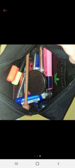 Hộp bút vải đen trơn