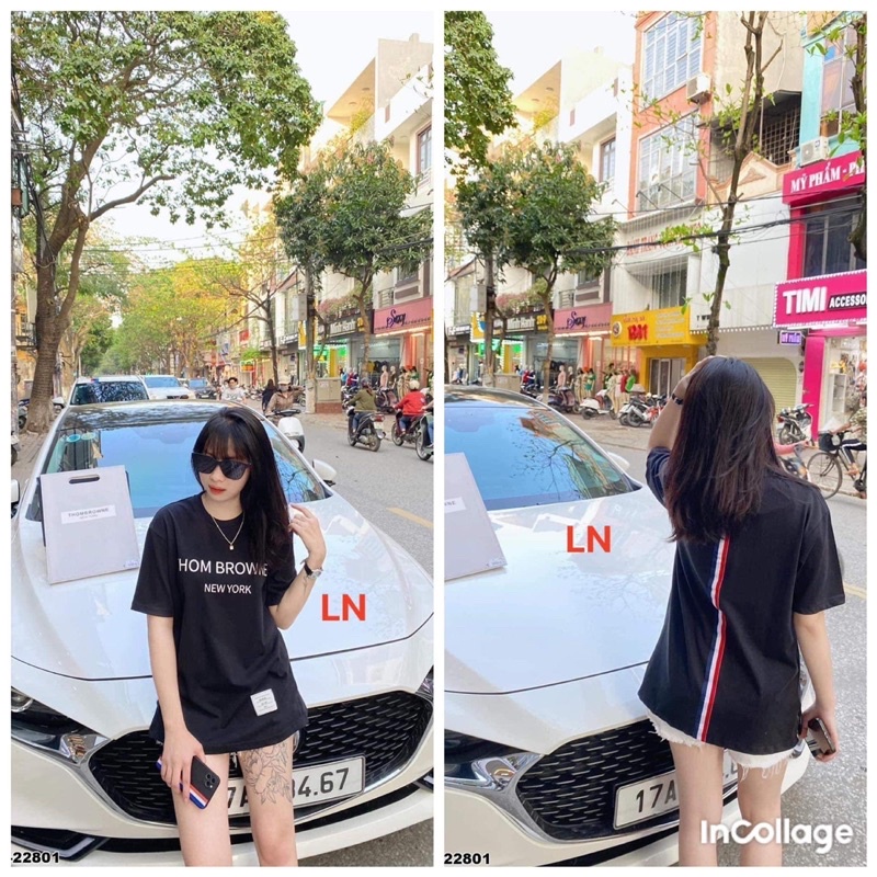 Áo phông hai vạch lưng LN12