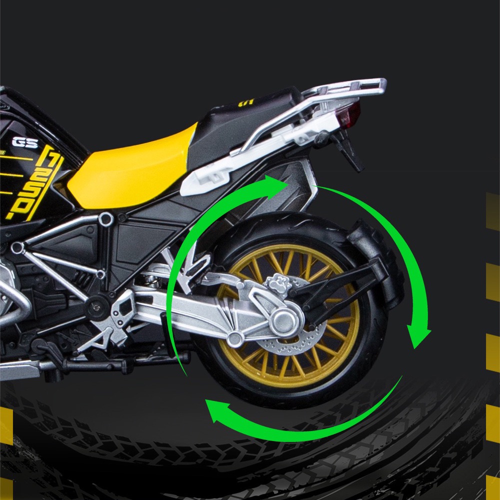 Mô Hình Xe Mô Tô BMW R1250 GS Bằng Hợp Kim Có Đèn Và Âm Thanh Tỉ Lệ 1: 12 Làm Quà Sinh Nhật Cho Bé Trai