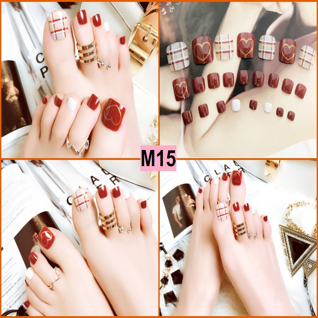 Bộ 24 Móng Chân Giả Mẫu 15