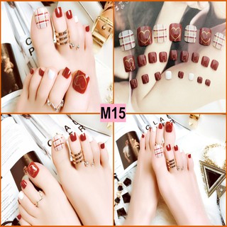 Bộ 24 Móng Chân Giả Mẫu 15