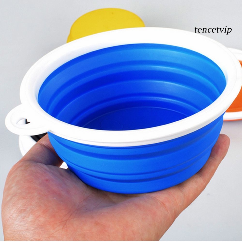 Tô đựng thức ăn/nước uống cho thú cưng bằng silicon có thể gập lại tiện dụng khi đi du lịch